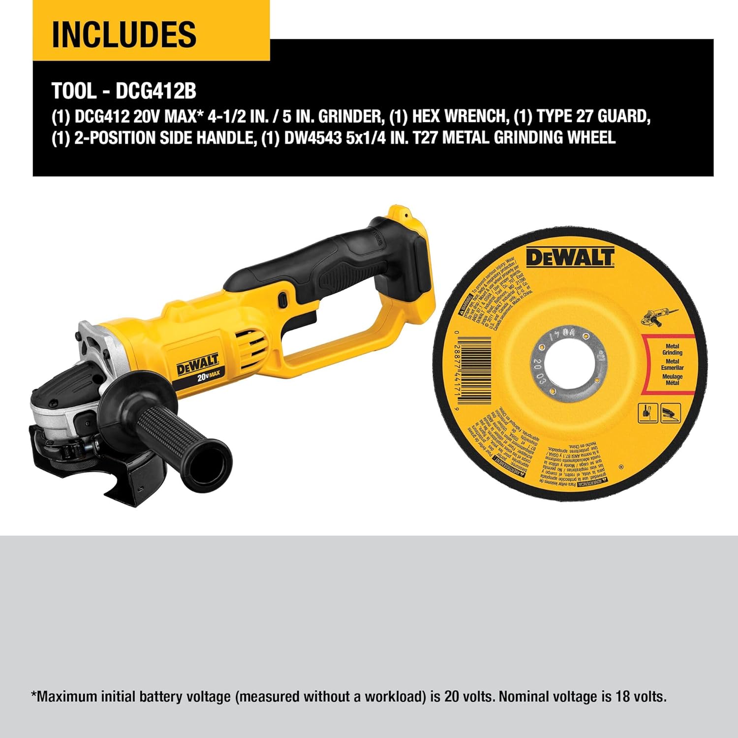 DEWALT 20V MAX Angle Grinder (Tool Only) - Image 2