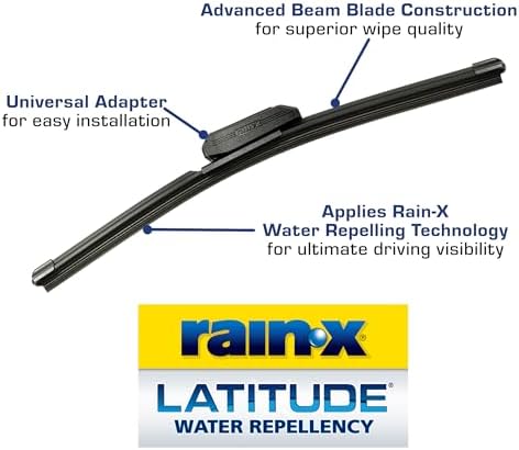 Rain-X 810165 Latitude 2-In-1 Water Repellent Wiper Blades, 22 Inch Windshield Wipers (Pack Of 2), Automotive Replacement Windshield Wiper Blades With Patented Rain-X Water Repellency Formula : Automotive - Image 2