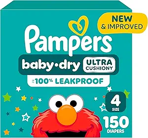 Pampers Swaddlers Diapers – Size 4 (150 Count)